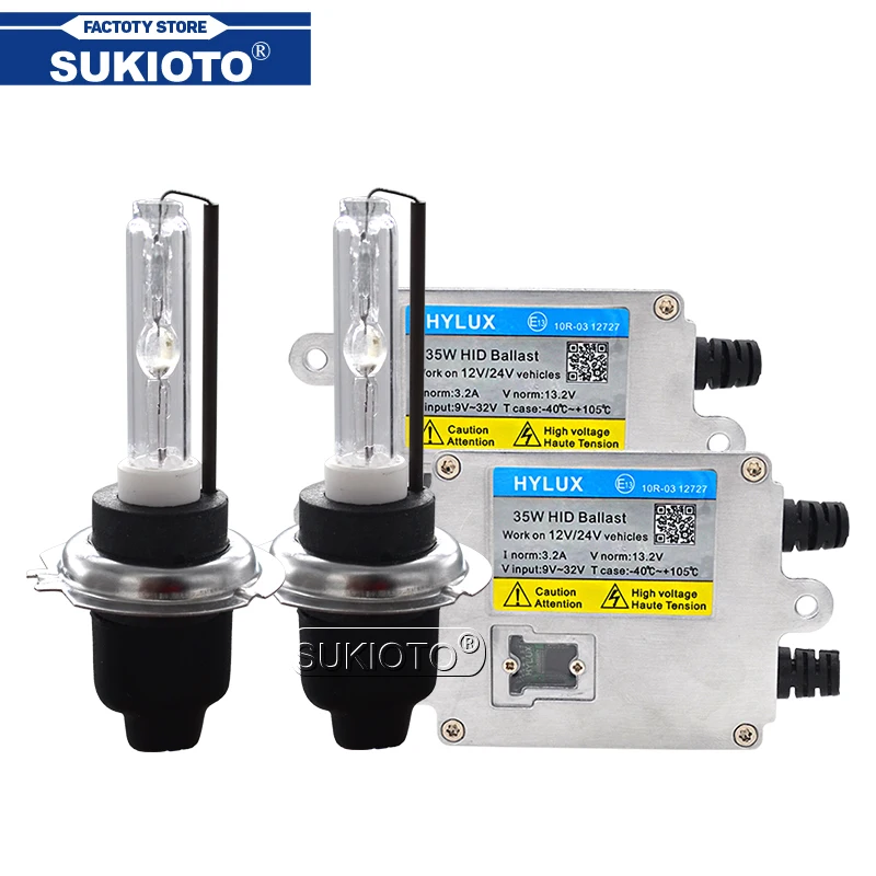 SUKIOTO Original 35W Cnlight H1 H7 H11 9005 D2H 4300K 5000K 6000K HID Xenon Bulb Kit Hylux A2088 HID Ballast Car Headlight Kit