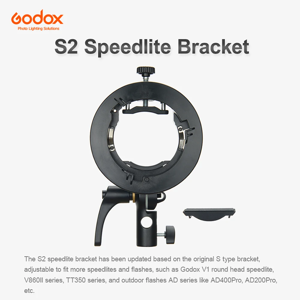 Держатель вспышки Godox S2 типа S кронштейн для Bowens V1 V860II TT350 AD400Pro AD200Pro вспышка