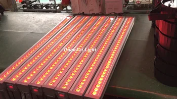 

12pieces 36x3w 3in1 dmx wall washer led rgb bar ip65 led building washing led bar for outdoor used