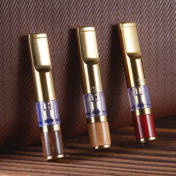 

zobo solid wood cigarette holder microporous Circulation filtration washable thick and thin cigarettes for men and women 9mm