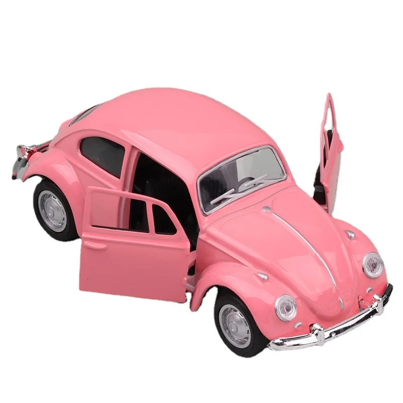 1:36 Beetle Classic Retro Alloy Car Model Simulation Pull Back Diecast Model Cars Cake Ornaments Christmas Toys for Boys