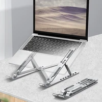 Support pliable Portable en métal pour ordinateur Portable, Support réglable en aluminium pour Macbook Pro Air, Base de tablette pour ordinateur de bureau 6