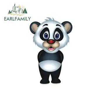 

EARLFAMILY 13cm x 8.3cm for Panda Bear Cartoon Funny Car Stickers Vinyl Waterproof RV VAN Car Accessories JDM Anime Sign Logo