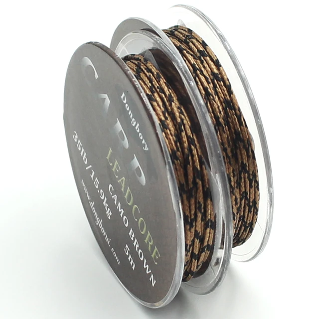 5m Braided Lead Core Carp Leader Line Camo Brown Mainline Leadcore for Carp  Rig Chod Helicopter