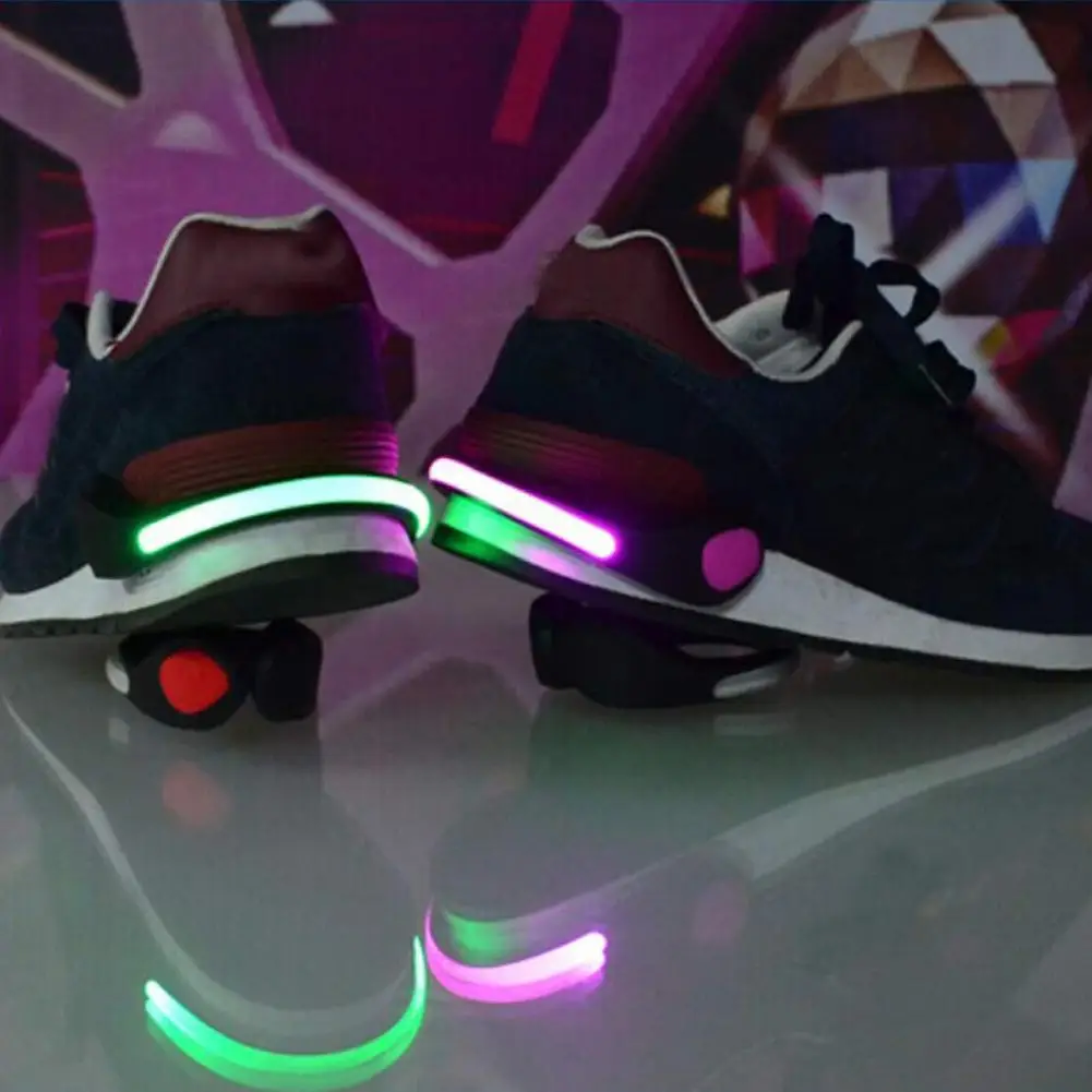 LED Light Shoe Clip Safety Warning Night Light For Night Running Cycling Bike Cool Outdoor LED Luminous Shoes Clips