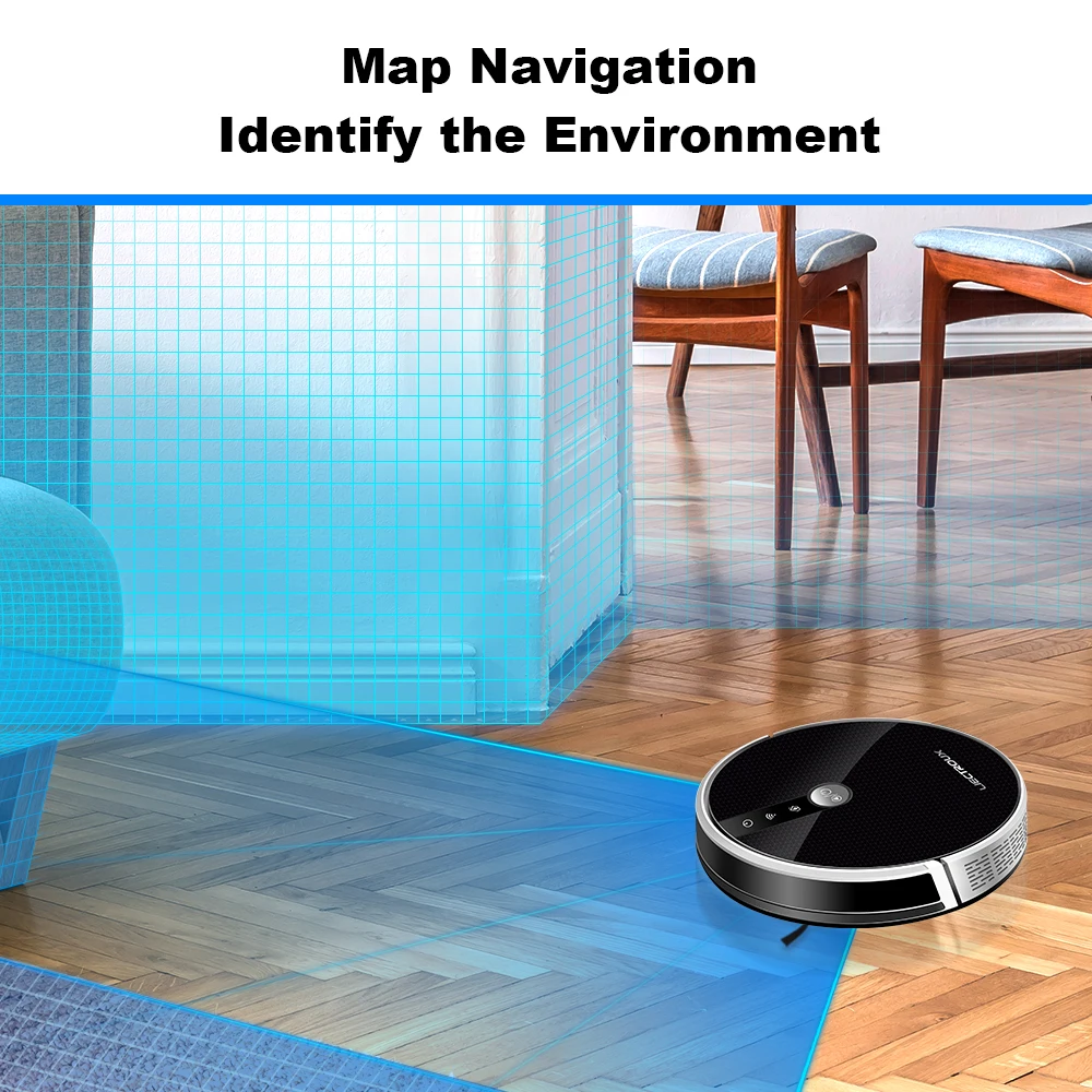 The Smartest LIECTROUX Robot Vacuum Cleaner C30B, 6000Pa Suction, Map navigation with Memory,Wifi APP, Big Electric Water tank 2