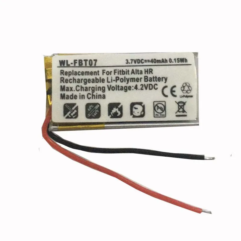 

ZHUJI 40mAh Battery for Fitbit Alta HR smart Watch
