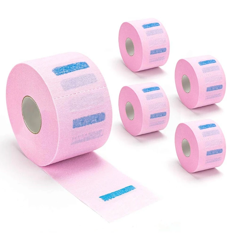 

5 Roll Disposable Barber Paper Neck Strips Hairdressing Stretchy Wrap Neck Paper for Salon Haircut Styling Coloring Spa Massage