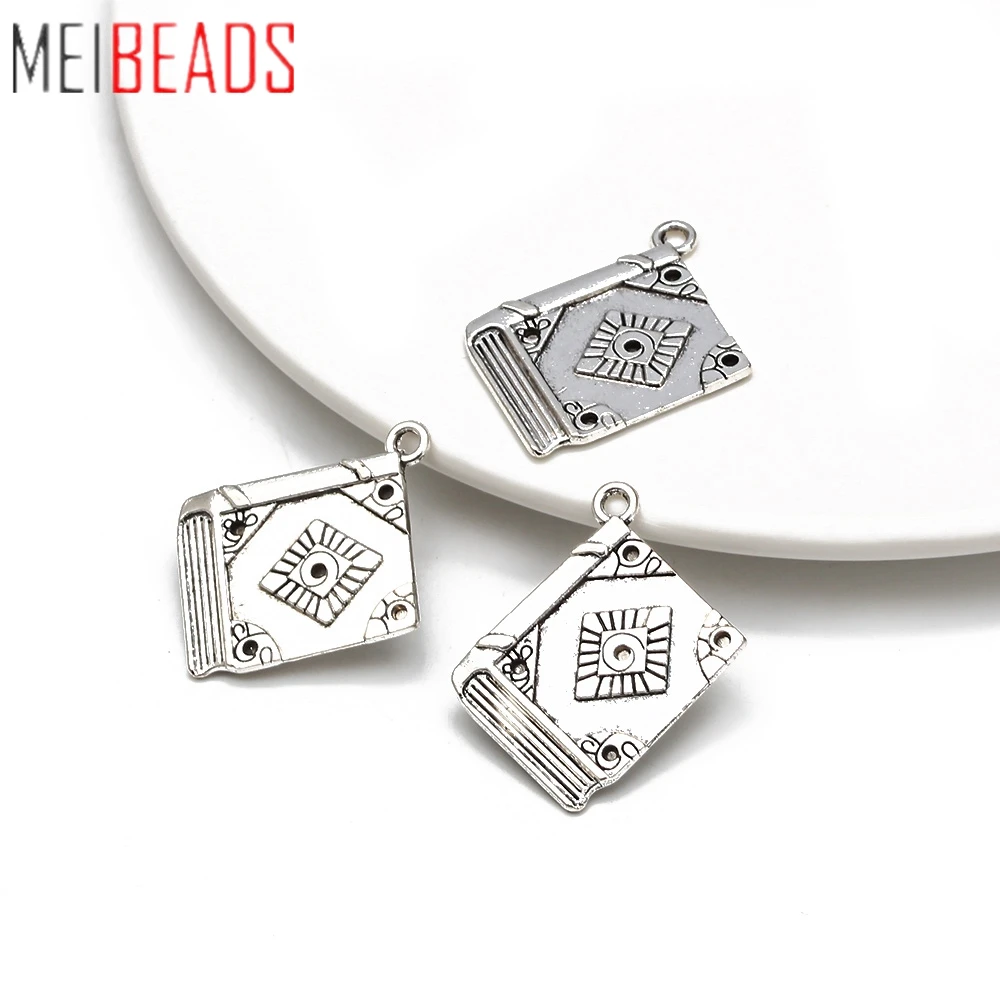 Meibeads 10 шт./лот Подвеска из сплава металлическая книга шарм ювелирные аксессуары