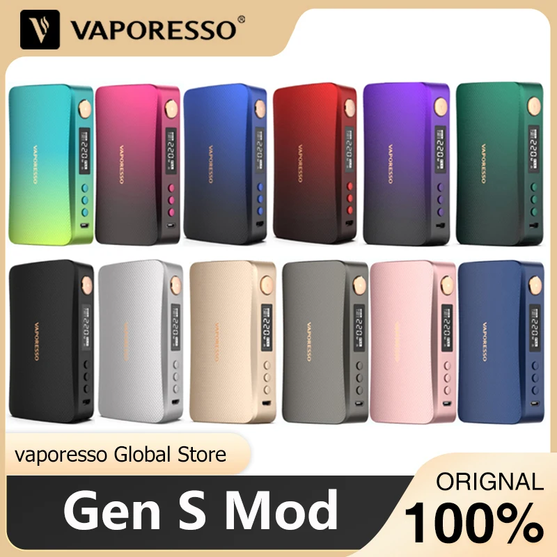 Original Vaporesso Gen S Mod E Cig 220w TC Box Vape Fit Dual 18650 Batteries Driven by AXON Chip For NRG-S Tank Vaping Vapor | Электроника