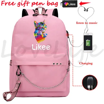 

Likee Like Backpack USB Charging Backpack School Backpack USB Design Backpack Travel Backpack Girls Boys School Bag Free Gift