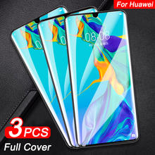 3PCS Tempered Full Cover Protective Glass on For Huawei P30 P40 Lite P20 Pro Screen Protector For Honor 10 9 Lite 20 Pro Glass