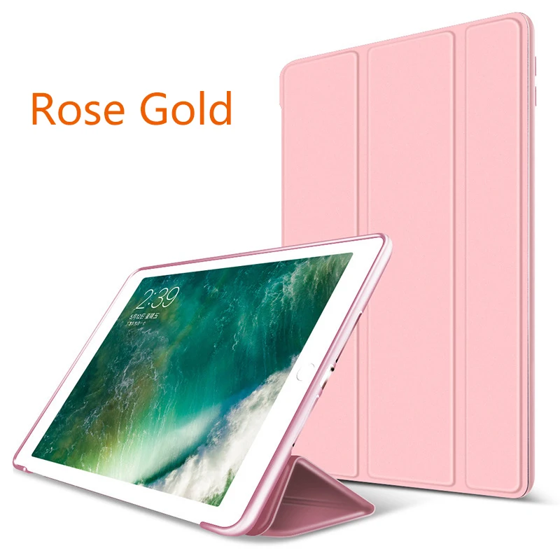 Rose Gold Силиконовый чехол для iPad 7 поколения, 10,2 дюймов,, планшет, умный чехол A2197 A2200, трехслойный чехол, защитный чехол с функцией автоматического сна/пробуждения HY002 - Color: Rose Gold