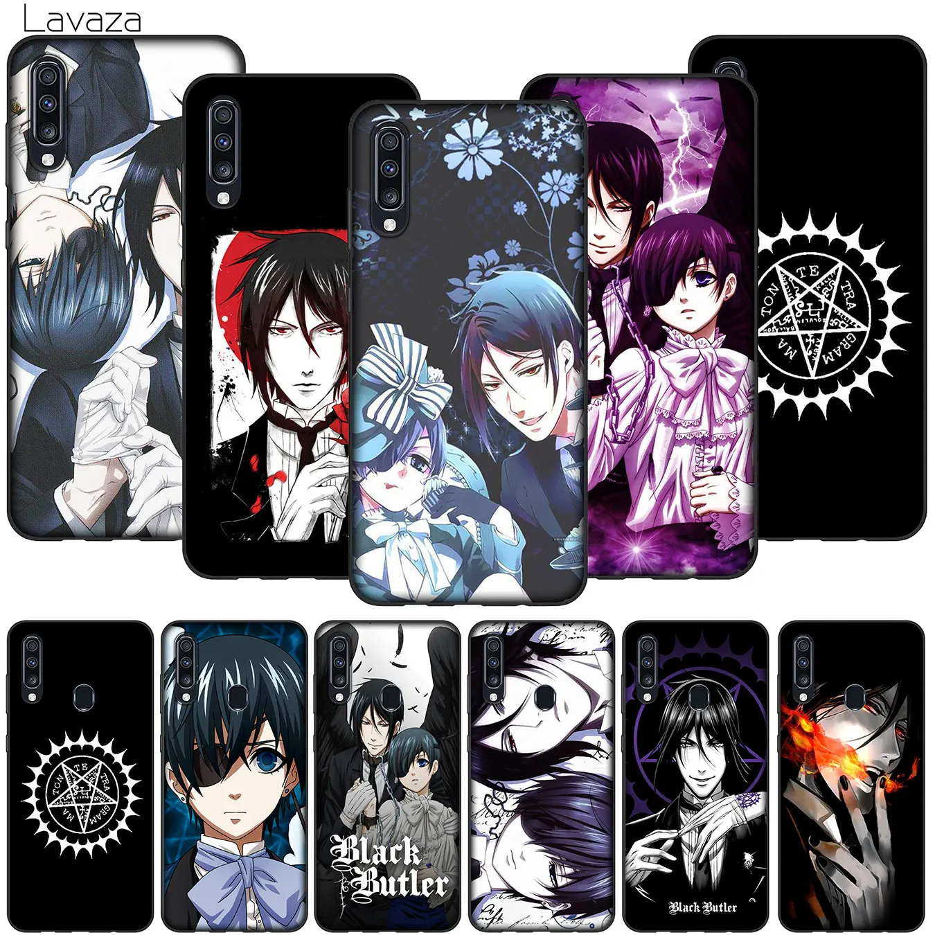 Black Butler Kuroshitsuji Soft Phone Case for Samsung Galaxy A70 A60 A50 A40 A30 A20 A10 A70S A50S A30S A20S A10S A20E |