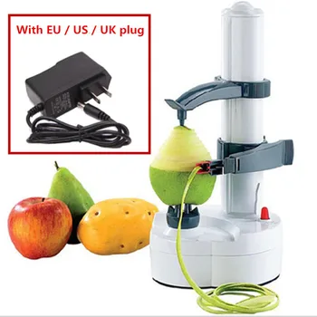 

2 in 1Automatic Peeler Multi-function Apple Potato Automatic Peeler Fruit Cutter Machine Kitchen Tool EU/US/UK Plug Battery