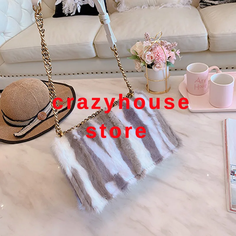 

2019 Original Luxury Brands Real Fur Bag Messenger Bags Shoulder Crossbody Bags Woman Bags Purses Tote Designers