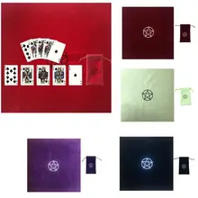 2 unids/set de mantel de Tarot de Pentagrama con bolsa de terciopelo, tela de Tarot de Altar, adivinación, astrología, juego de mesa, Pentacles Vintage, Bloc de cartas