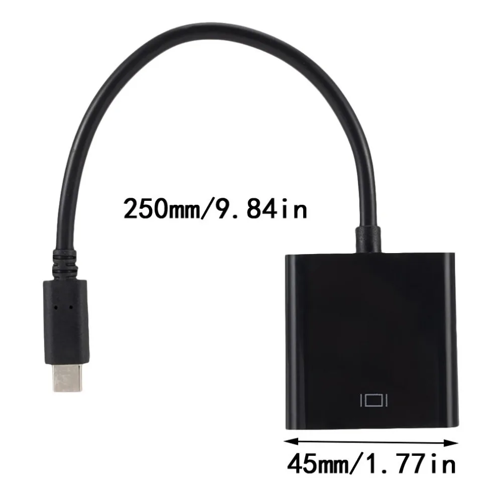 Тип C к VGA Кабель-адаптер USB C USB 3,1 к VGA адаптер для Macbook VGA кабель разветвитель дропшиппинг Лидер продаж