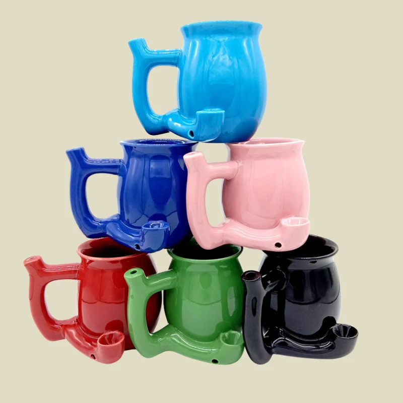 Roast & Toast Ceramic Coffee Mug Novelty Weed Smoking Pipe Mug Gift for