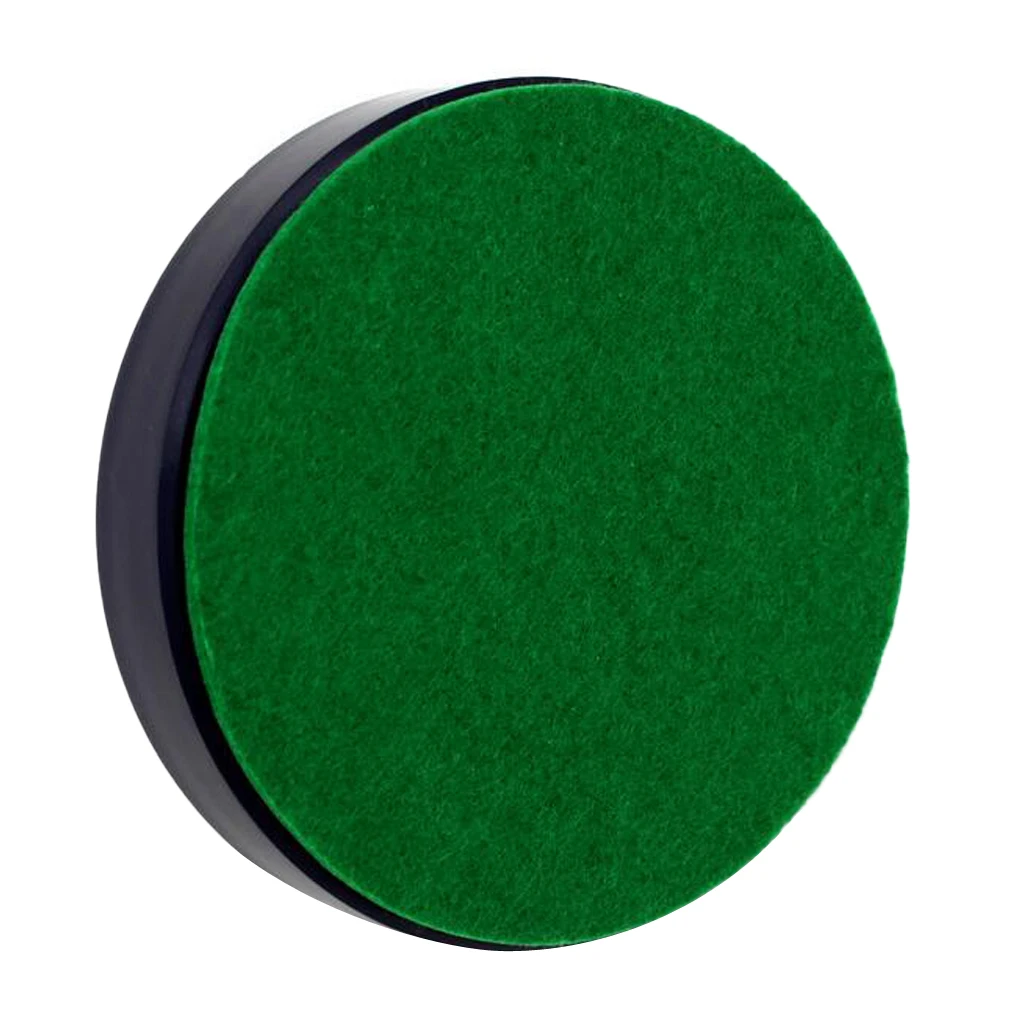 Air Hockey Table Pushers Felt Pads, Set of 6, Green, 60mm/74mm/94mm