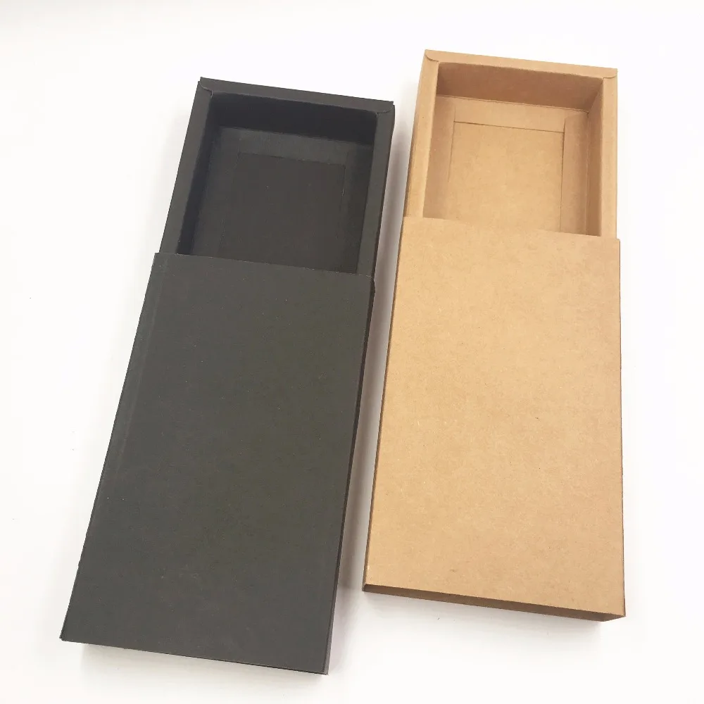 

50pcs brown/black Kraft Paper Handmade Drawer Gift Boxes Packing Box/Packing Case For Candy\Cake\Jewelry\Gift\chocolate