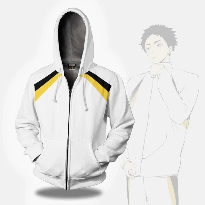 Anime Costumes Anime Costumes Haikyuu!! Cosplay Coats Shoyo Hinata Jackets High School Volleyball Team Sportswear Adult Zipper Jacket police woman costume Cosplay Costumes