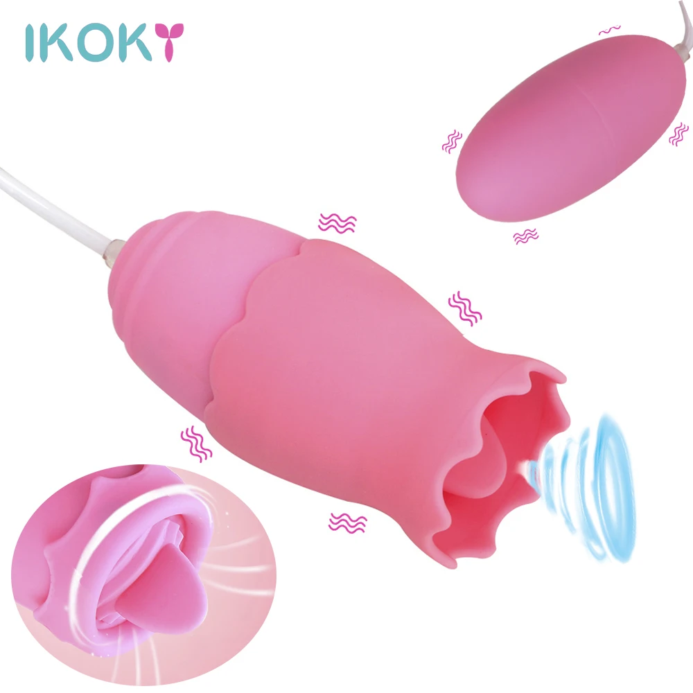 IKOKY Вибраторы для языка 11 режимов USB мощность вибрационный Яйцо G spot Массаж