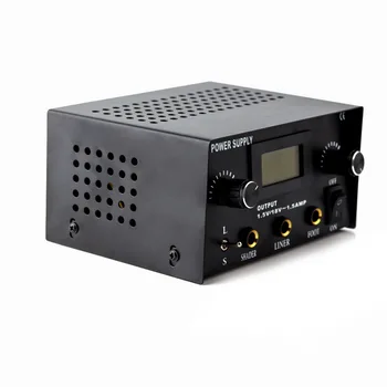 

1Pcs Black Professional Tattoo Power Supply Equipment European American Standard LCD Flat With Cord Porous Transformer Iron