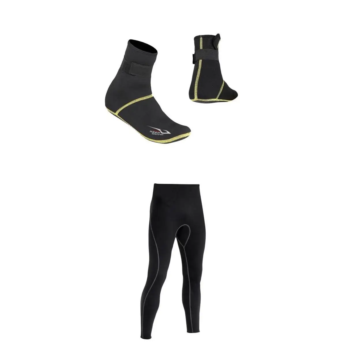  Men's Wetsuit Pants and Socks Super Stretch Neoprene Surf Surfing Diving Pants Snorkeling Leggings Trousers