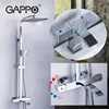 Gappo – ensembles de douche thermostatique, système de douche cascade, mélangeur thermostatique, robinet de douche de salle de bain + robinet de lavabo en laiton ► Photo 1/6