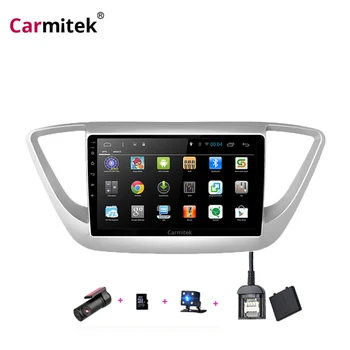 

Carmitek Android 9 4G Car Radio Multimedia audio Player GPS Navigation For Hyundai Solaris Verna 2017 2018 2din no dvd