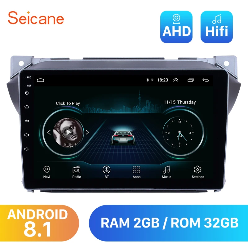 Seicane Android 8,1 для Suzuki alto 2009 2010 2011 2012 2013 двойной Din 9 дюймов Автомобильный мультимедийный плеер gps Navi 3g