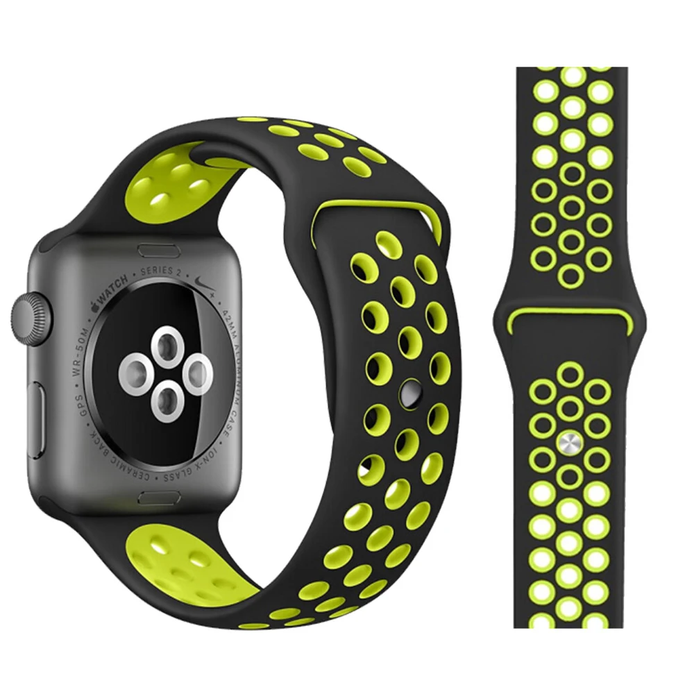 Ремешок для Apple Watch, мягкий силиконовый сменный Браслет серии 5, 4, ремешок для часов 44 мм, 40 мм, iwatch, ремешок серии 1, 2, 3, 38 мм, 42 мм