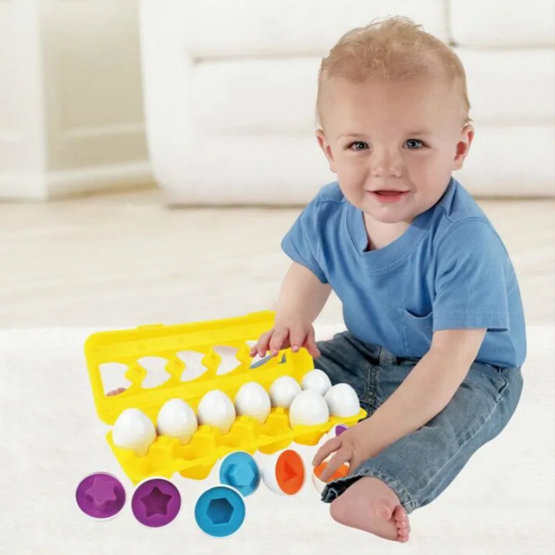 

Matching Eggs Toddler Toys Color and Shape Recognition Match Toys Early Education Puzzle Toys For Children Gift
