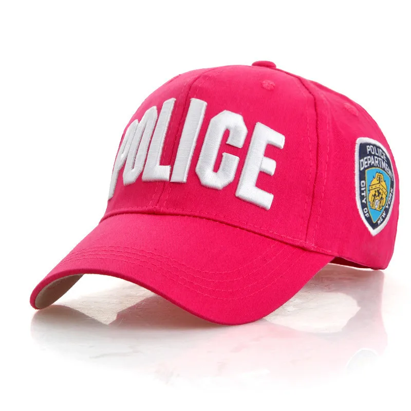 Новинка, высокое качество, полицейские шапки унисекс, бейсбольная кепка, мужские бейсболки, регулируемые бейсболки для взрослых, 7 цветов