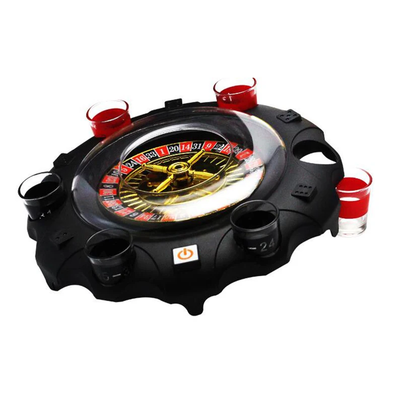 TOP!-Electric Russian Lucky Turntable Wine Set Ktv Bar Nightclub Drinking Game Props