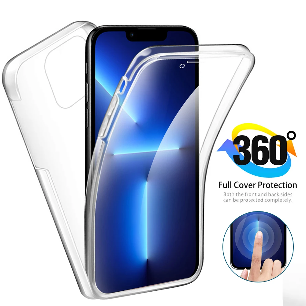 360°full Body Protector Case For Iphone 13 Pro Max Transparent Cover