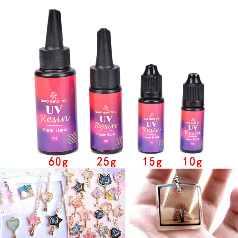 1PC DIY UV Resin Activated Craft Hard Glue Ultraviolet Curing Solar Cure Sunlight 10g/15g/25g/60g