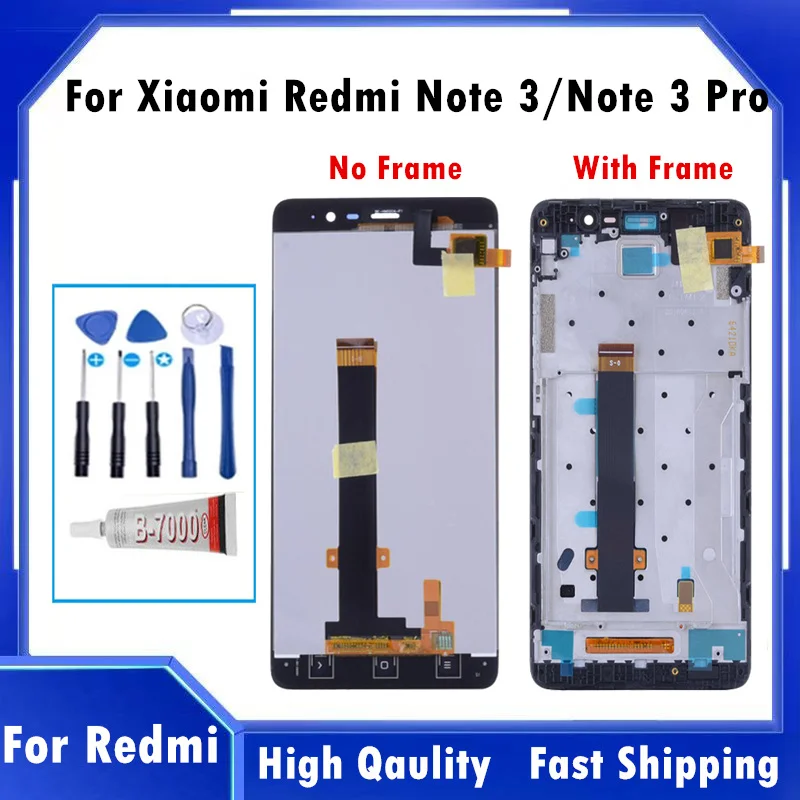 ЖК-дисплей с сенсорным экраном 150 мм для Xiaomi Redmi Note 3 Pro сенсорный экран рамкой и
