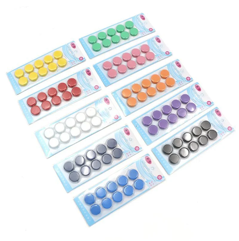 

Mounting Magnetic Buttons 10 Colors Options Diameter 20mm White Board Ferrite Magnet in Pot Ceramic Permanent Magnet 210pcs
