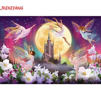 

5D DIY square/round Diamond Painting Elf Castle and Moon Cross Stitch Diamond Embroidery Pattern Rhinestone home decor J2689