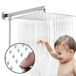 Round and Square Stainless Steel Bathroom Top Rainfall Shower Head Ultra-thin Chrome Shower Head 8/6/4 Inch Chrome Shower