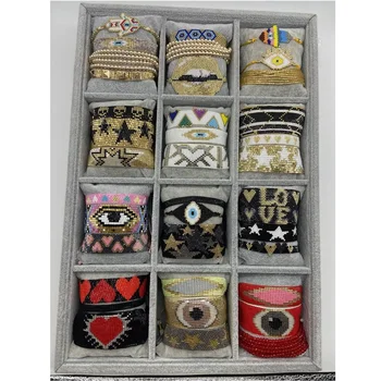 

ZHONGVI Boho Women Bracelet Handmade MIYUKI Evil Eye Pulseras mujer Fashion Heart Bracelets Set Friendship Gifts Dropshipping