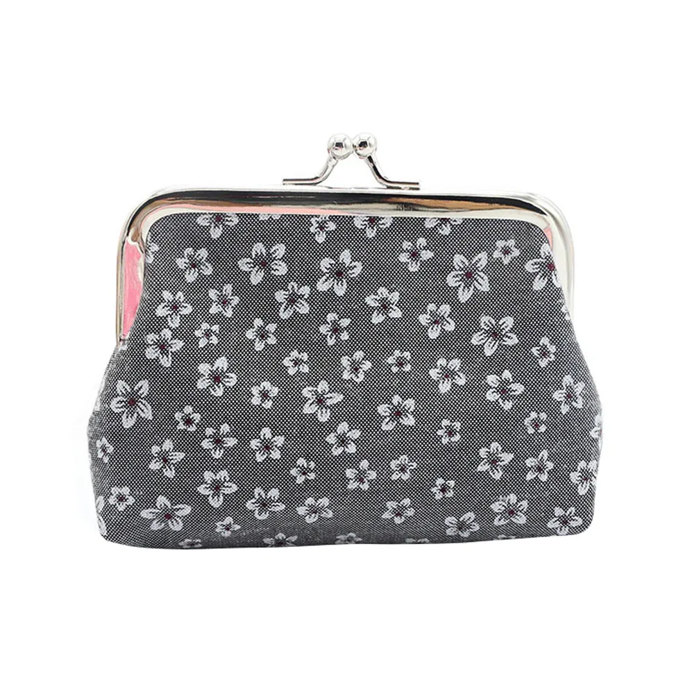 Cheap Coin Purse Wallet Women Men Change Bag Credit Card ID Womens Retro Flowers Holder Clutch Handbag | Багаж и сумки