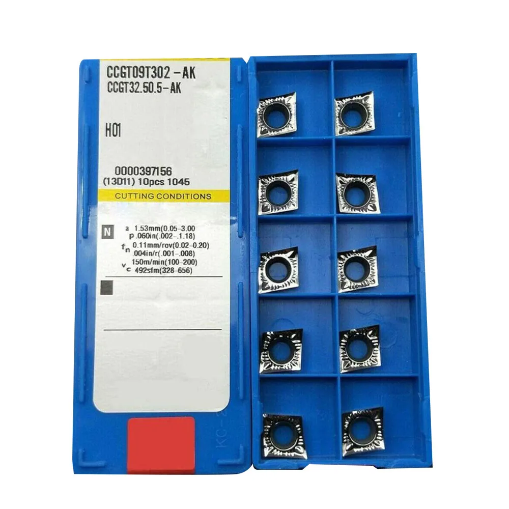 

10pcs CCGT09T302-AK H01 CCGT32.50.5 CNC Carbide Insert For Aluminum Alloy Tools Set 100% Brand New And High Quality