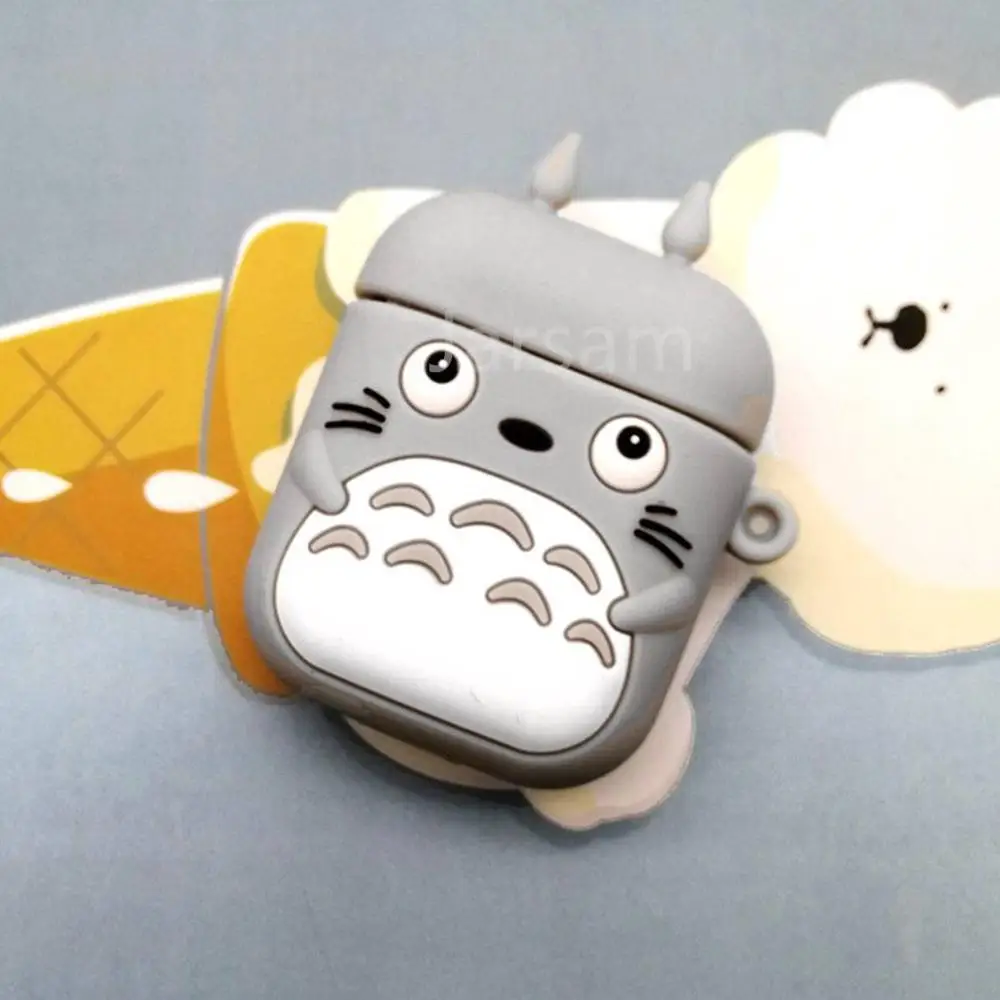 Милый мультяшный беспроводной Чехол для наушников для Apple AirPods 2 Силиконовый чехол для зарядки наушников Защитный чехол для AirPods - Цвет: Totoro