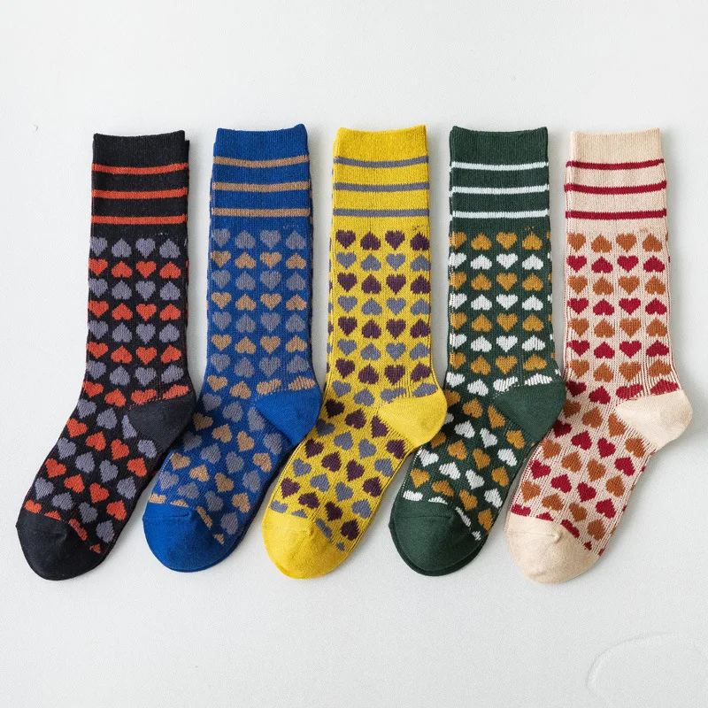 

Women's Long Socks For Men Set Couple Cotton Fashion Funny Harajuku Happy Cartoon Love Winter Socks for Girl Christmas Gift