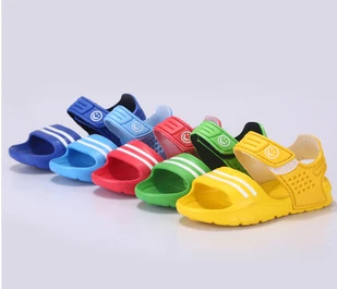Брендовые летние пляжные сандалии, детские сандалии, летняя кожаная обувь для мальчиков и девочек, повседневные спортивные сандалии для маленьких мальчиков