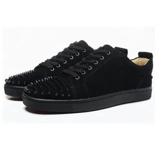 

Low Tops Lace-up High Quality Motorcycle Sneakers Shoes Luxury Spikes Style Men Shoes Rivets Casual Leather shoes