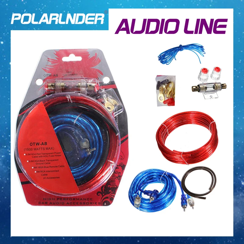 60 AMP Fuse Holder 8GA Power Cable Subwoofer Speaker 1500W Car Audio